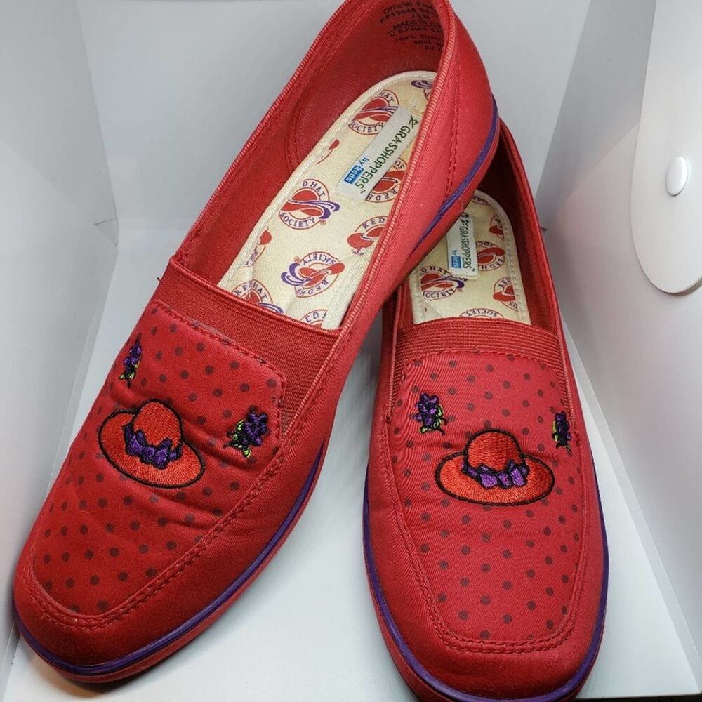 KEDS GRASSHOPPER Red Hat Society‎ canvas shoes 7.5